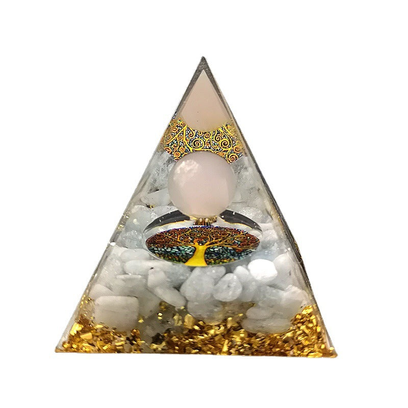 Dekorative Pyramiden-Skulptur, Acryl-Harz, 6 cm