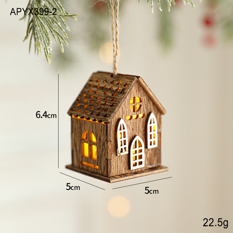 Dekorative LED-Holzhütte für weihnachtliche Atmosphäre