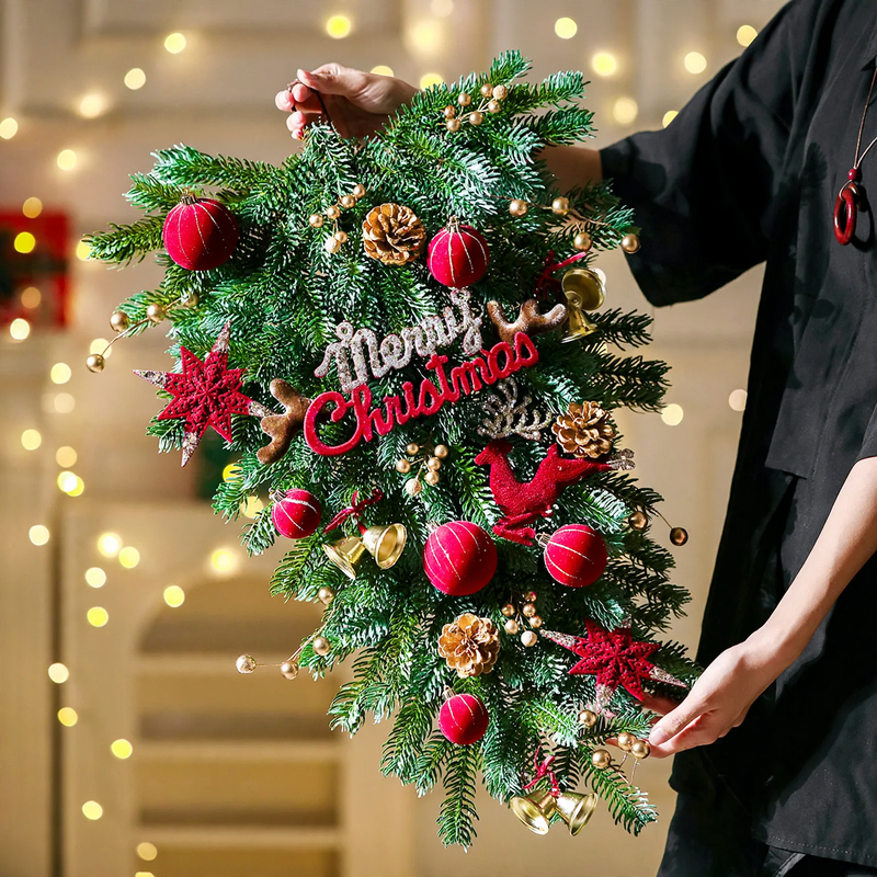 Weihnachtskranz für Tür und Wand, PVC, 40 cm oder 50 cm