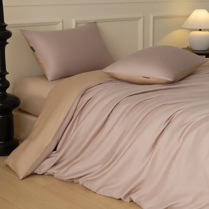 Langstapel-Baumwoll-Bettwäsche, 4-teilig, Satin-Weave