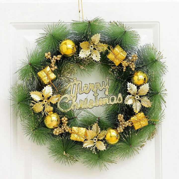 Beleuchteter Weihnachtskranz mit Aufhängung