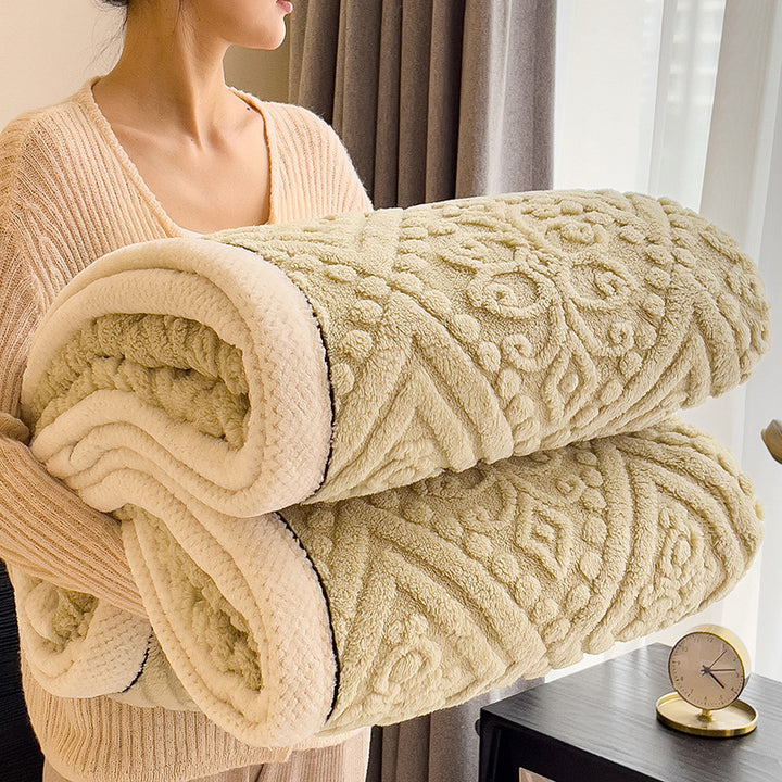 Flauschige Flanell-Wohndecke, beidseitig verdickt, verschiedene Größen