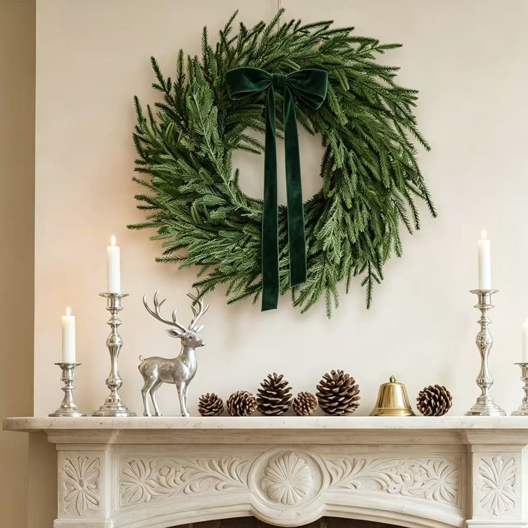 Künstlicher Norfolk-Tannenkranz für die Weihnachtsdekoration