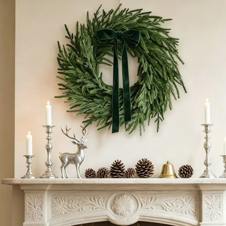 Künstlicher Norfolk-Tannenkranz für die Weihnachtsdekoration