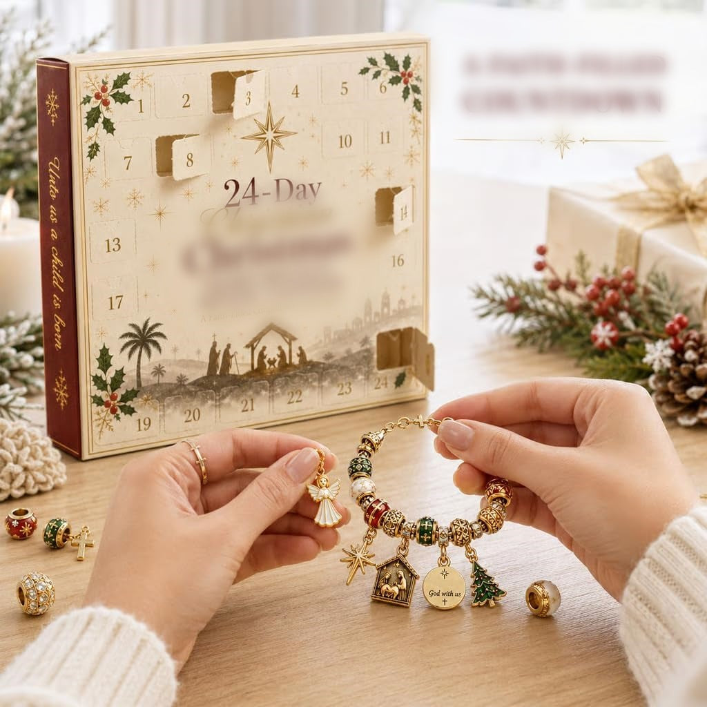 Weihnachts-Adventskalender mit DIY-Schmuckset