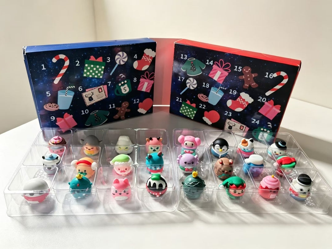 Dekorative Tier-Adventskalender-Box, Kunststoff