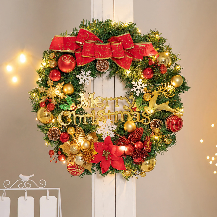 Weihnachtskranz aus PVC, handgefertigt