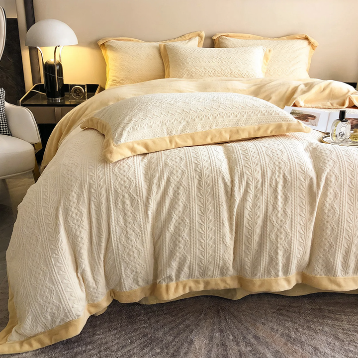Flanell-Bettwäsche-Set, 4-teilig, Winter