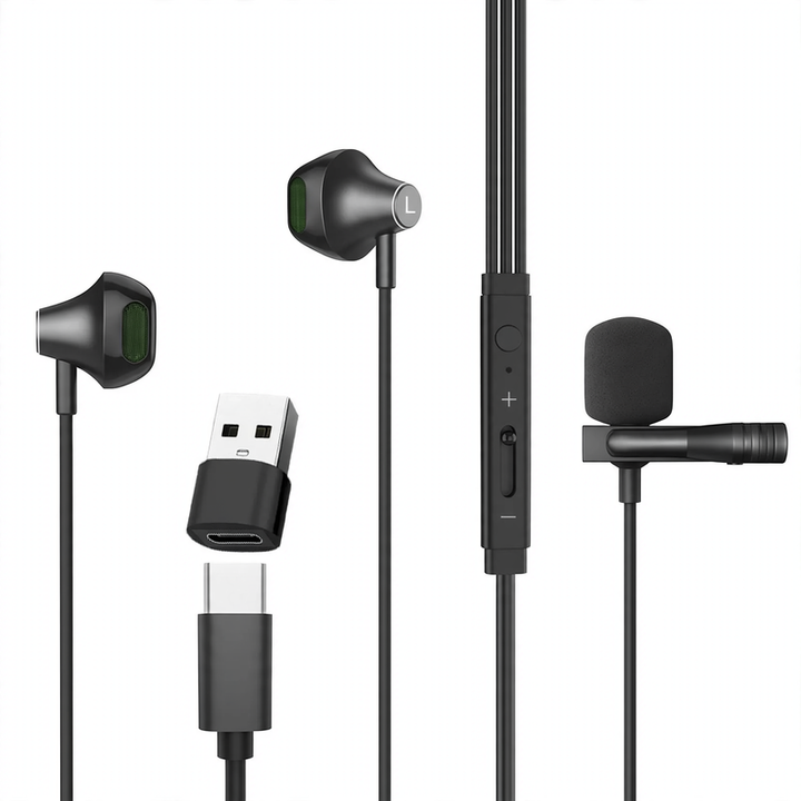 USB-C Kopfhörer mit Silikonaufsätzen