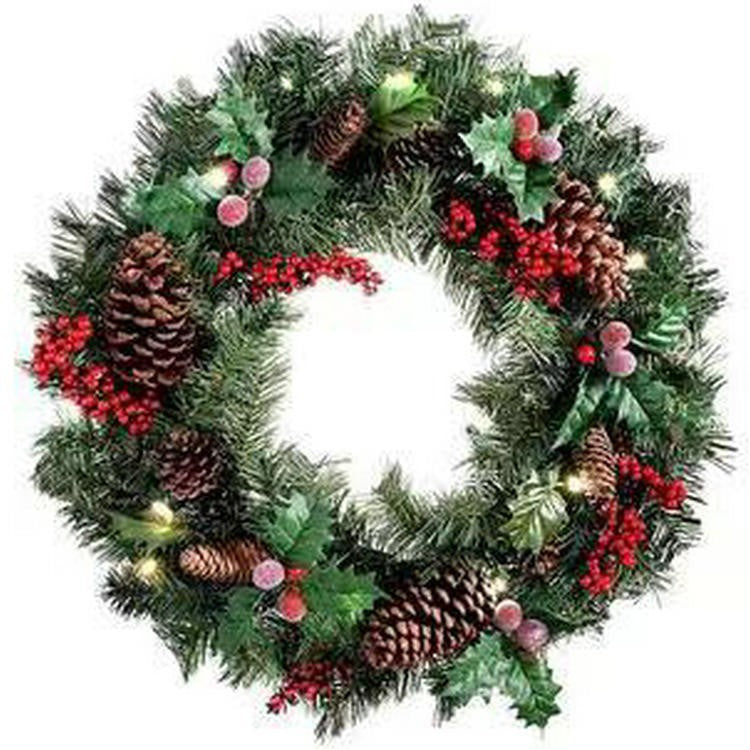 Beleuchteter Weihnachtskranz, 40 cm