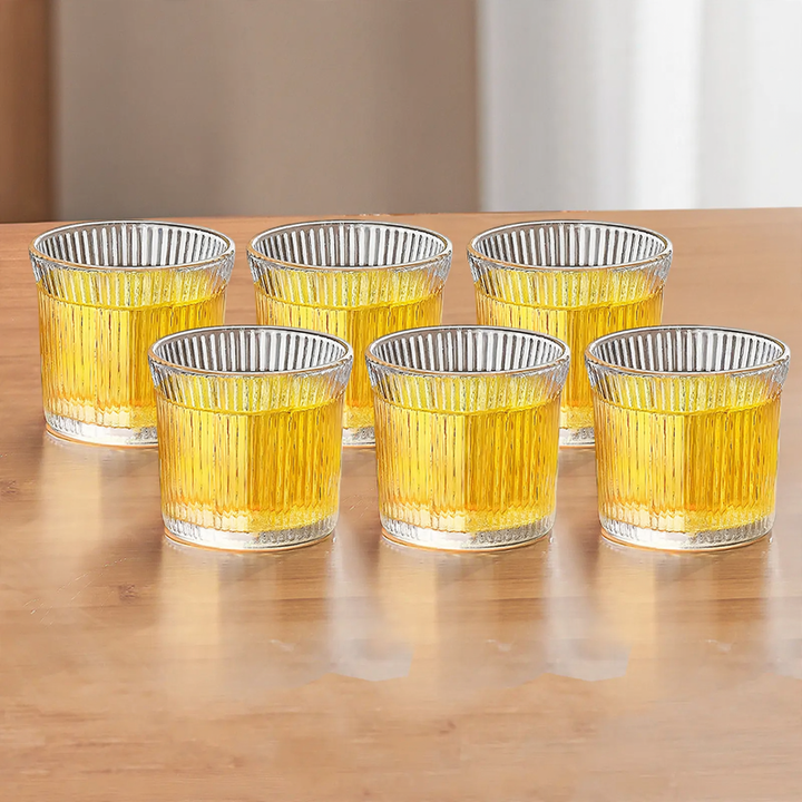 Gläser-Set, Hammerschlag-Struktur, 101–200 ml