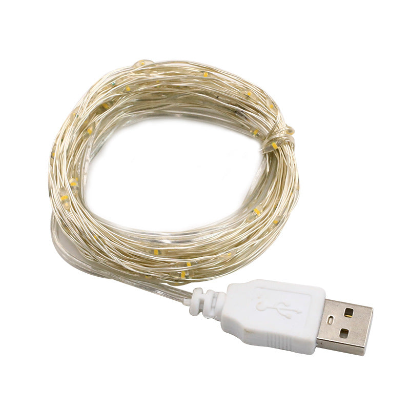 LED-Kupferdraht-Lichterkette, USB, verschiedene Längen