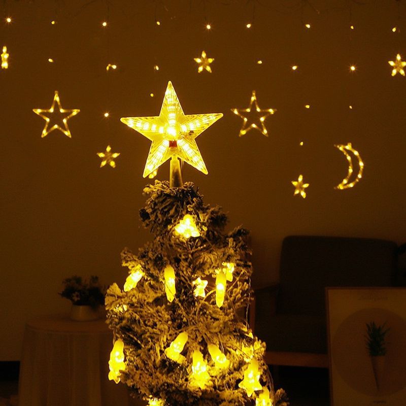 Leuchtende Weihnachtsbaum-Spitze mit Lichtmodi