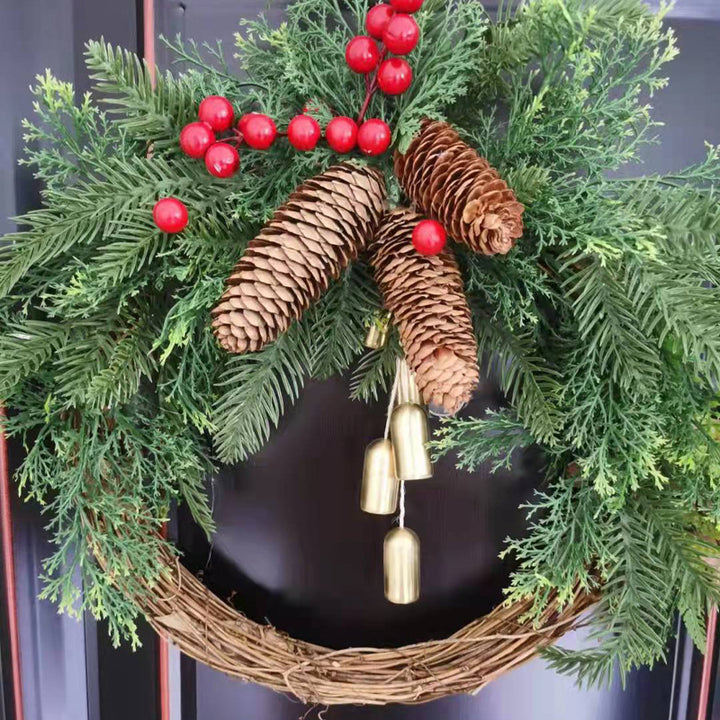 Weihnachtskranz mit Glocken im Landhausstil
