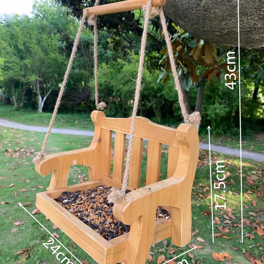 Automatisches Vogelhaus aus Kiefernholz zum Aufhängen