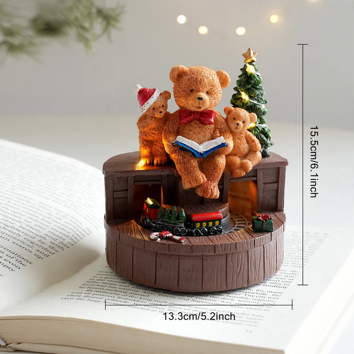 Dekorative Weihnachts-Spieluhr mit Beleuchtung