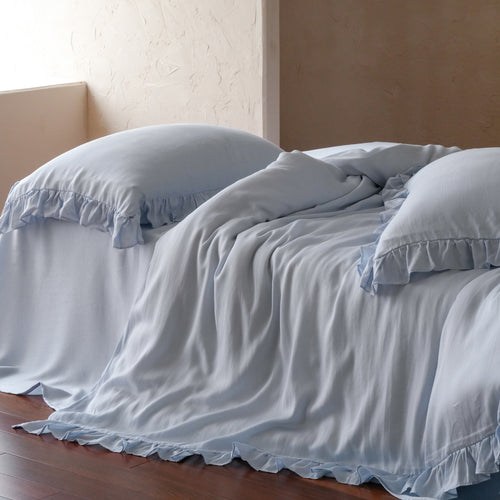 Tencel-Bettwäsche-Set, 4-teilig, mit Rüschen