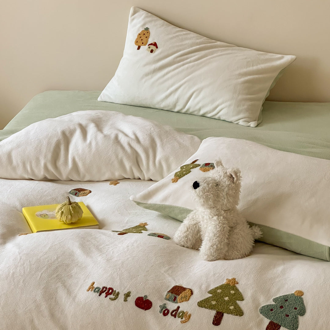 Flauschiges Bettwäsche-Set aus Milchfaser-Fleece für Kinder