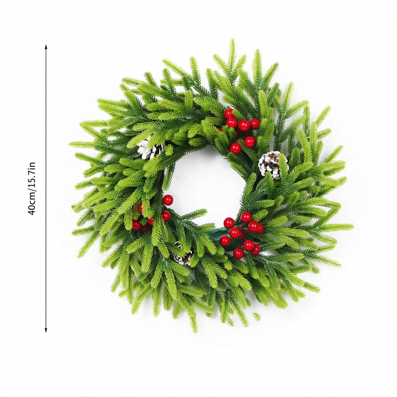Künstlicher Weihnachtskranz aus Kunststoff, 10-30 cm