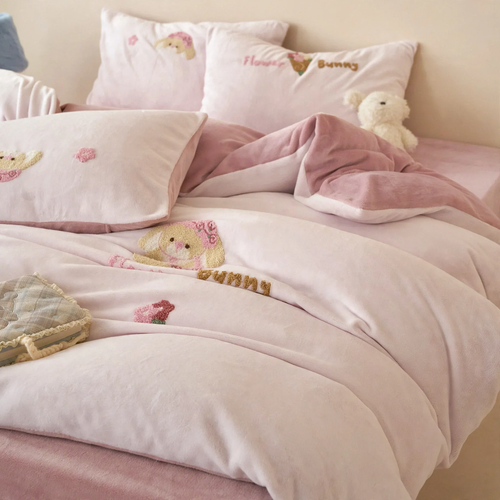 Flauschiges Bettwäsche-Set aus Milchfaser-Fleece für Kinder