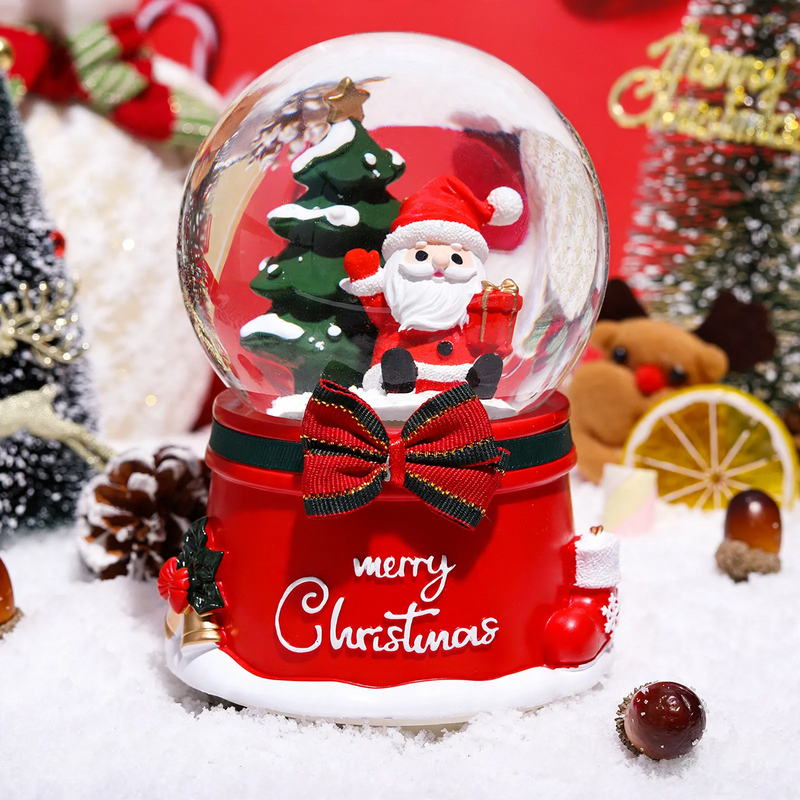 Weihnachtliche Schneekugel-Spieluhr