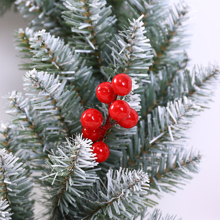 Weihnachtskranz mit Beeren und Tannenzapfen