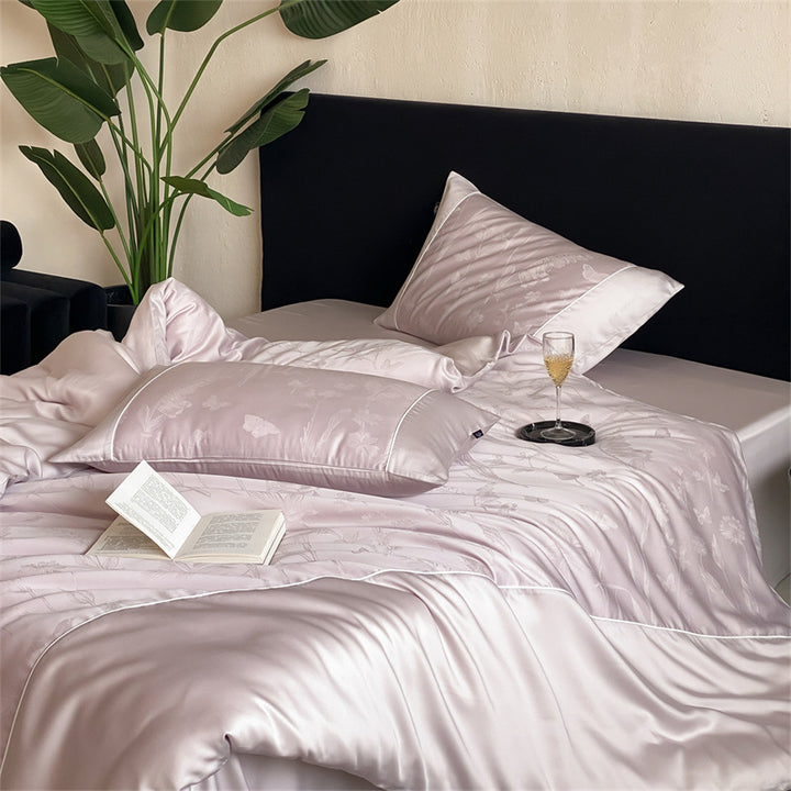 Tencel-Bettwäsche-Set, 4-teilig, kühlend und elegant