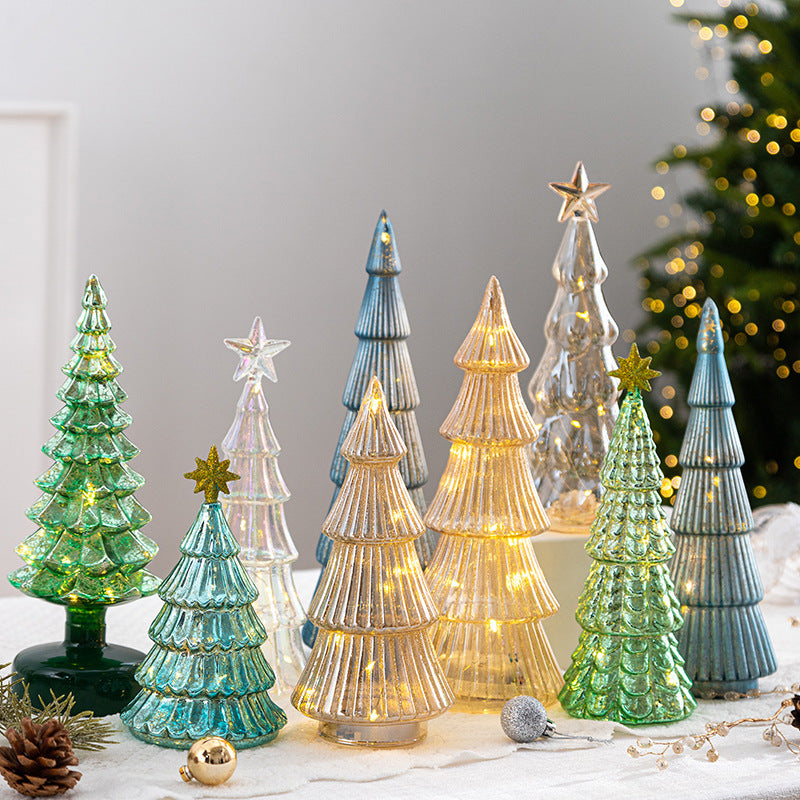 Weihnachtsbaum-Dekoration aus Kristallglas mit Beleuchtung