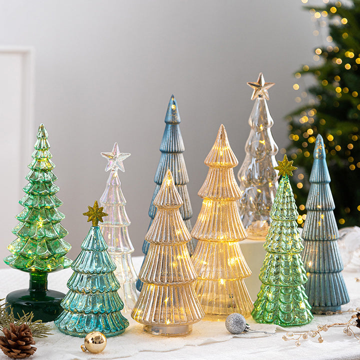 Weihnachtsbaum-Dekoration aus Kristallglas mit Beleuchtung