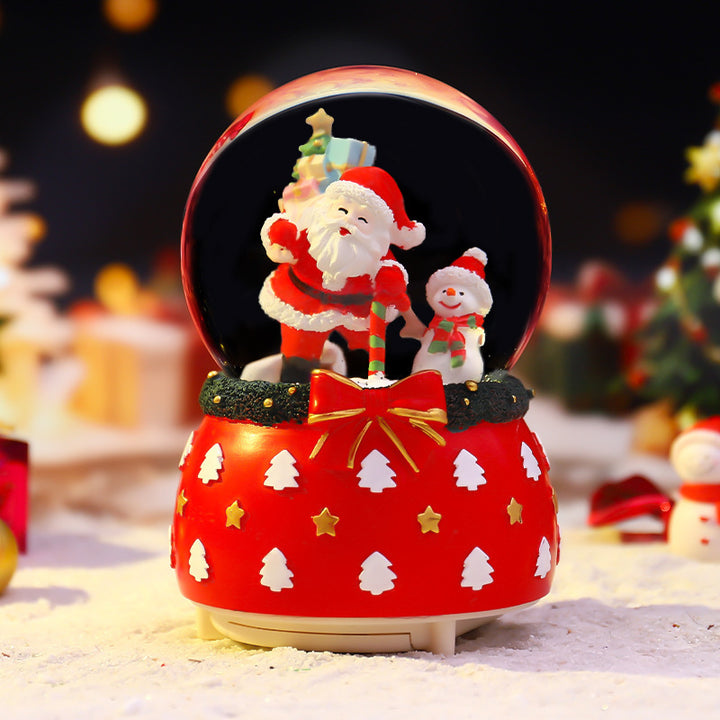 Weihnachts-Schneekugel mit Licht und Musik