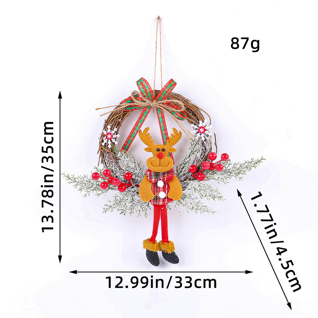 Handgefertir Weihnachtskranz aus Zweigen