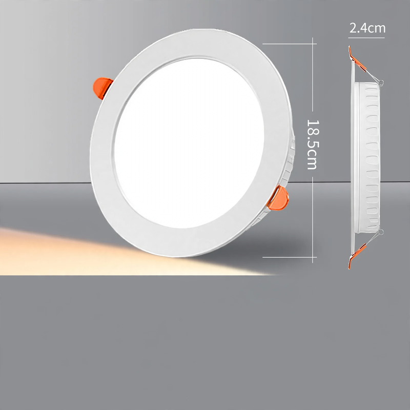 LED-Einbauleuchte, ultraflach, rund