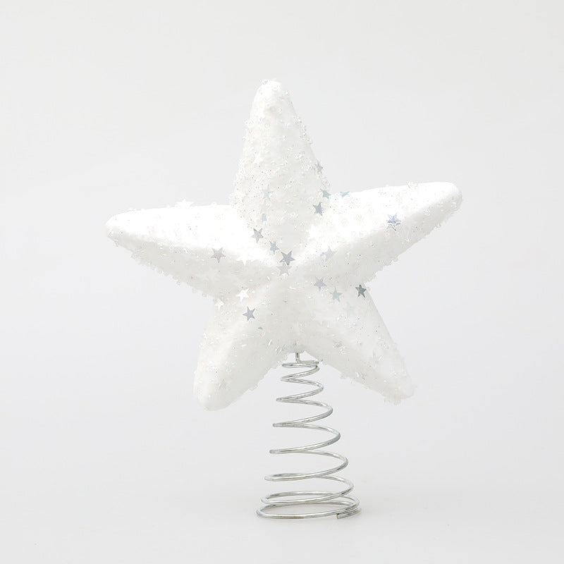 Weihnachtsbaum-Spitze Stern aus Schaumstoff mit Pailletten