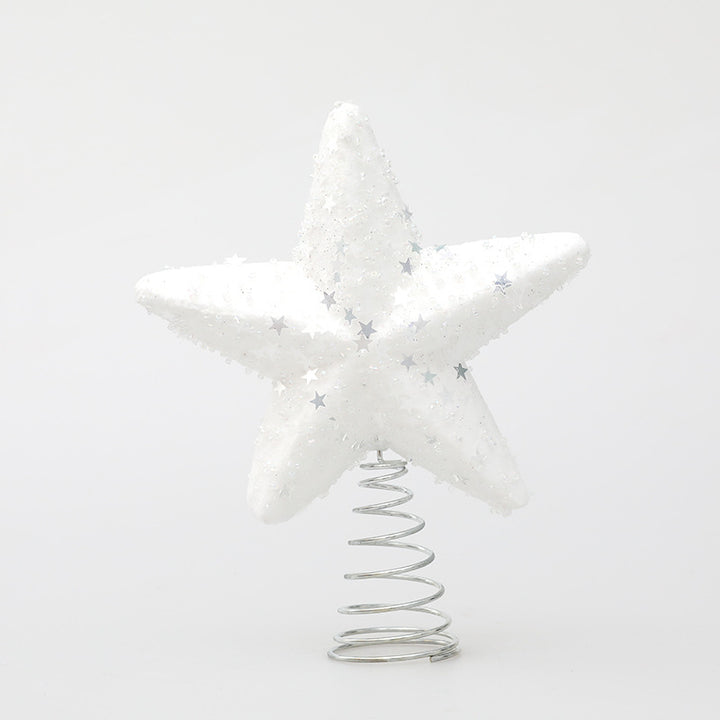 Weihnachtsbaum-Spitze Stern aus Schaumstoff mit Pailletten