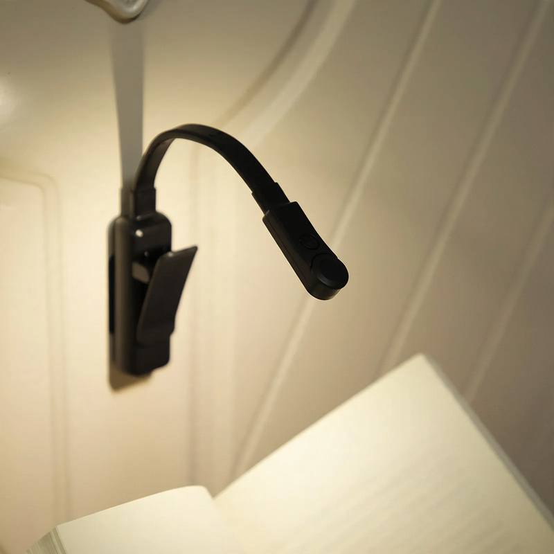 Kompakte LED-Klemmleuchte für Bücher