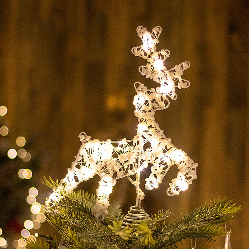 Dekorativer LED-Weihnachtsbaum-Stern aus Eisen