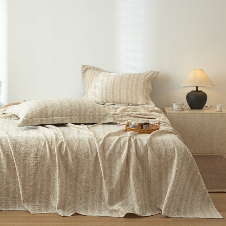 Bettlaken aus Baumwolle, Jacquard-Webart