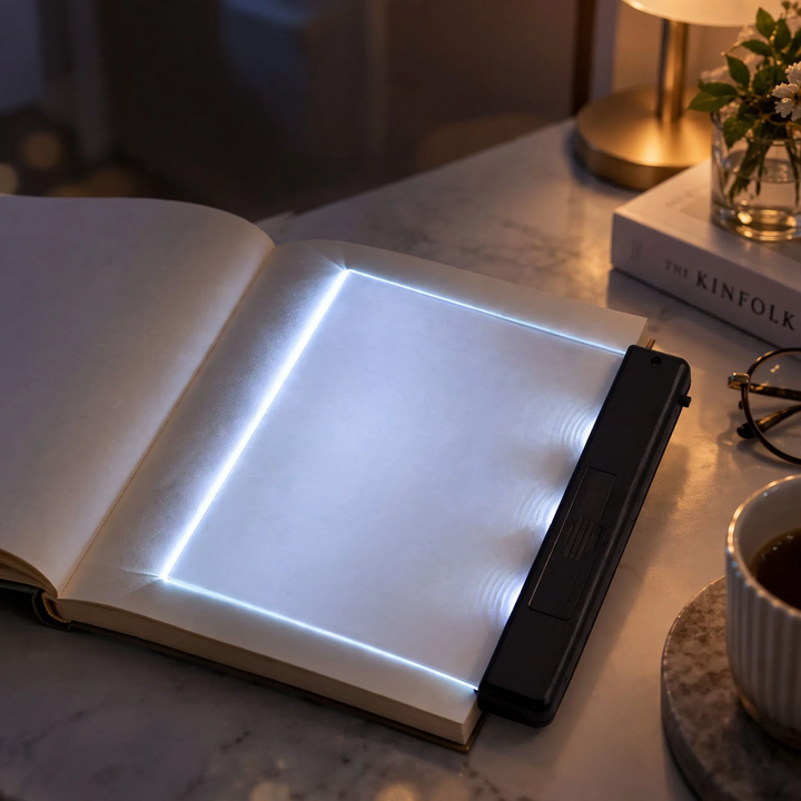 LED-Flachleselicht für augenschonendes Lesen