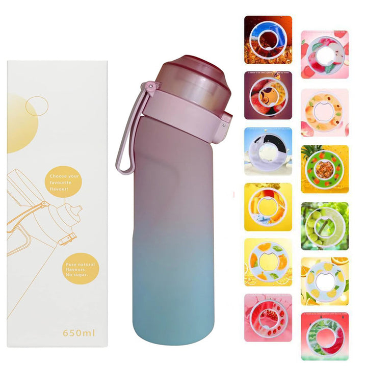 Tritan-Sportflasche mit 12 Geschmacksringen, 650 ml