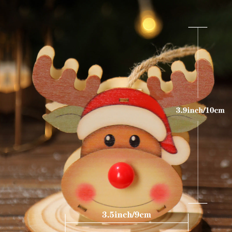 Beleuchtetes Holzhaus für die Weihnachtsdekoration