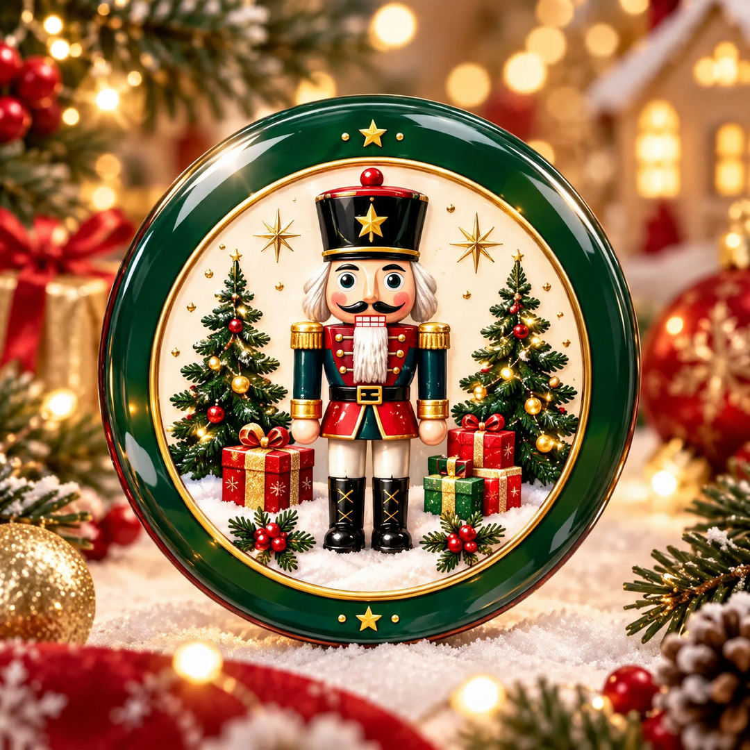 Dekorative Relief-Weihnachtsteller aus Acryl
