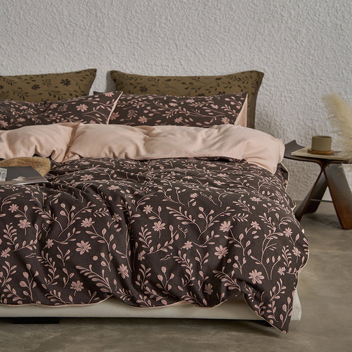 Vintage-Bettwäsche-Set, Baumwolle, Jacquard-Optik