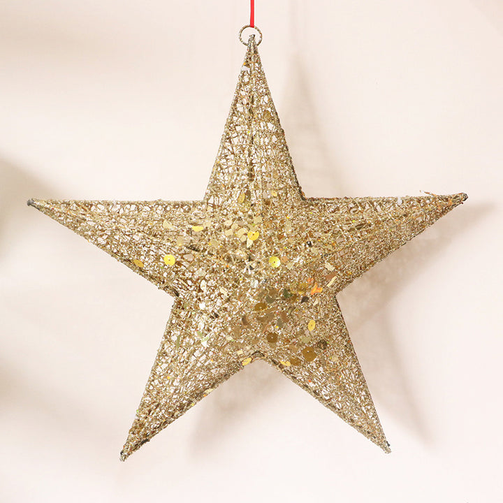 Beleuchteter Weihnachtsbaum-Stern aus Eisen