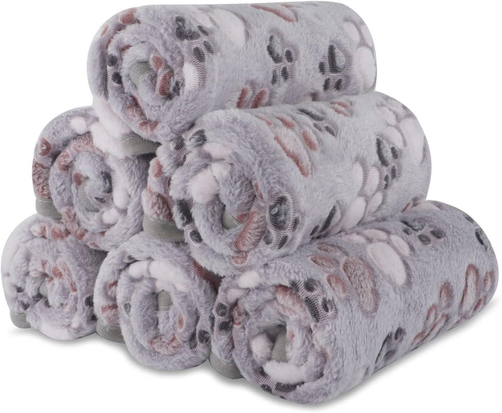 Haustiermatte aus Fleece, Pfoten- und Knochenmuster