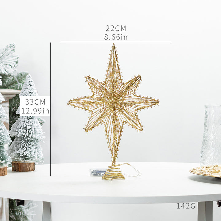 Dekorativer LED-Weihnachtsbaum-Stern aus Eisen
