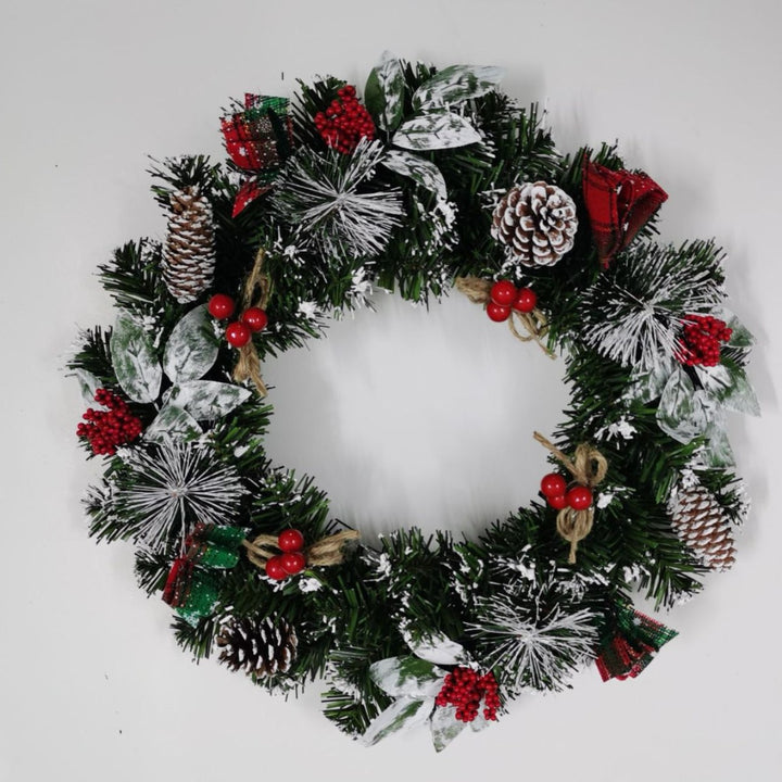 Weihnachtskranz aus PVC, handgefertigt
