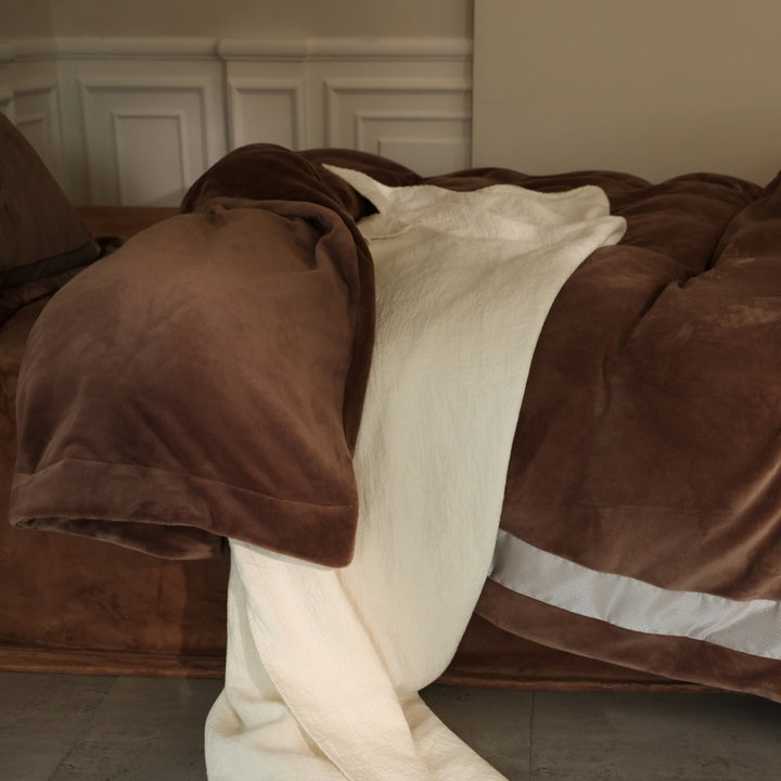 Modernes Milchfaser-Fleece-Bettwäsche-Set