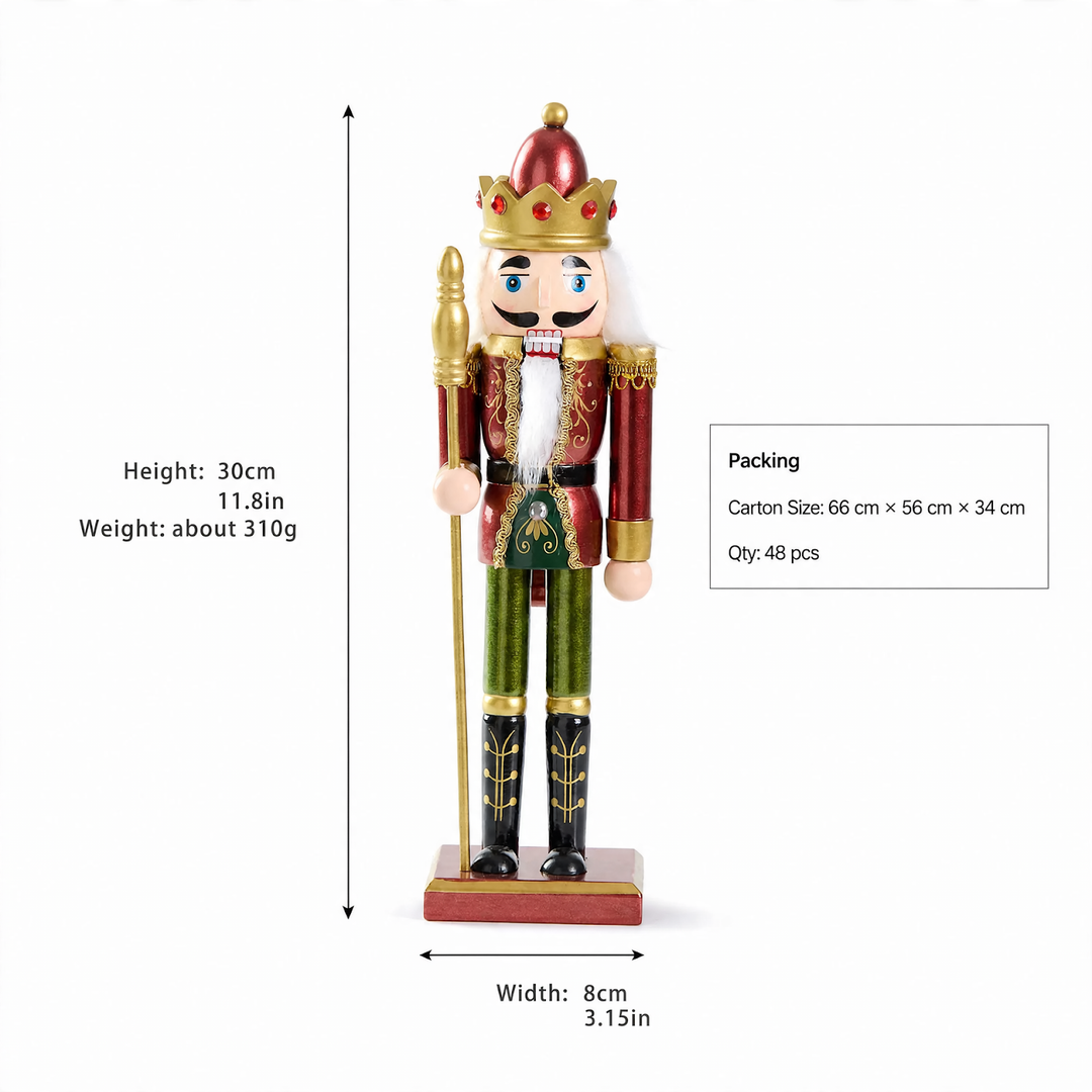Dekorativer Nussknacker-Soldat, 30 cm oder 38 cm