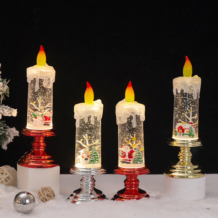 Weihnachts-Schneekugel mit Licht und Musik