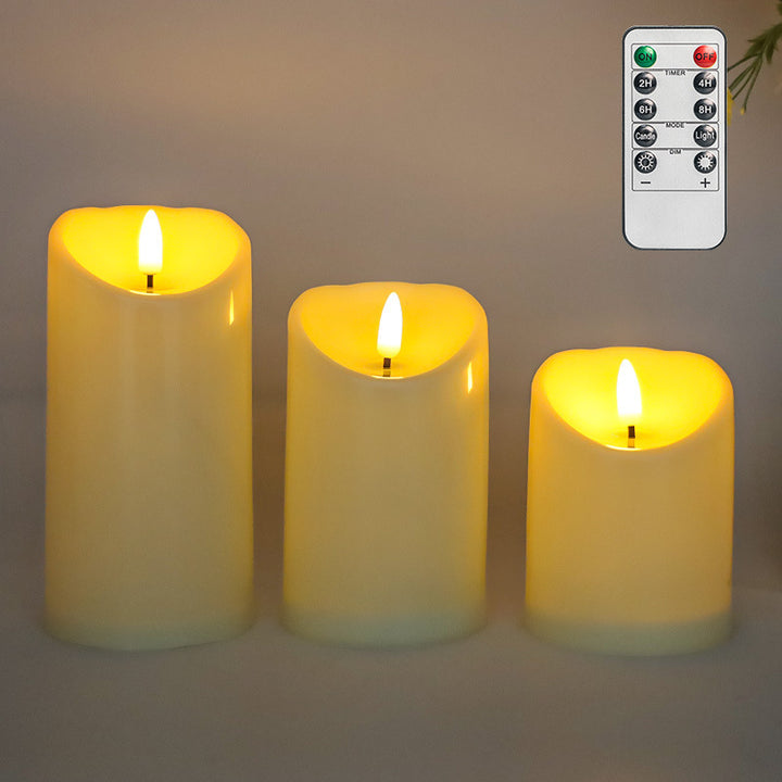 LED-Echtwachs-Optik Kerze mit beweglicher Flamme